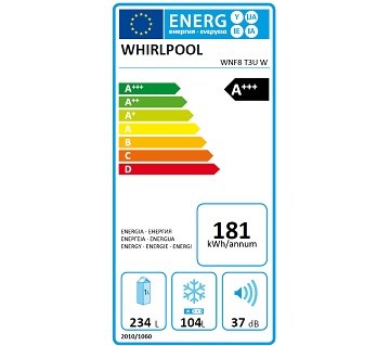 Whirlpool WNF8 T3U W spotřeba energie
